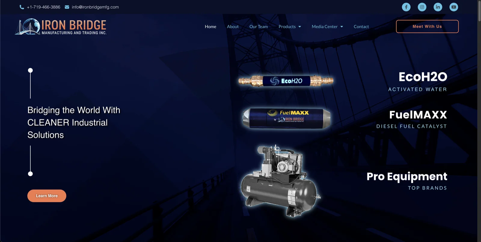 Iron Bridge Manufacturing Website